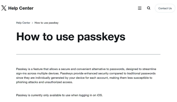 石楼苹果维修店铺分享iOS用户如何通过通行密钥(Passkey)登录 